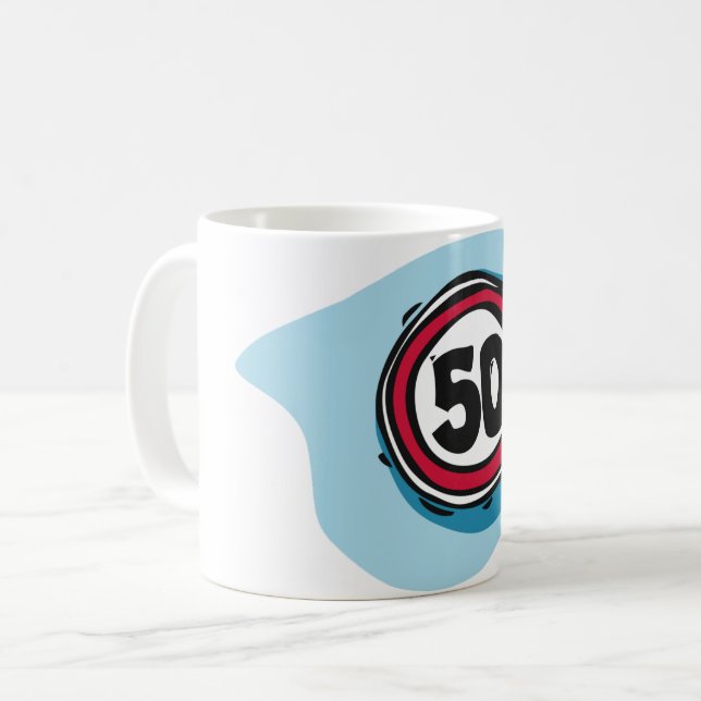 Limite de vitesse 50 Mug (Devant gauche)