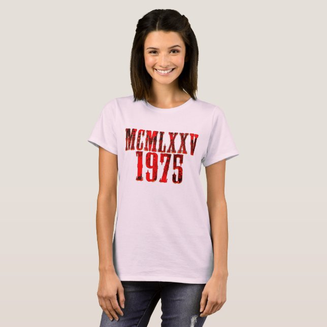 Limited Edition 1975 Birthday 50 year T-Shirt (Vorne ganz)