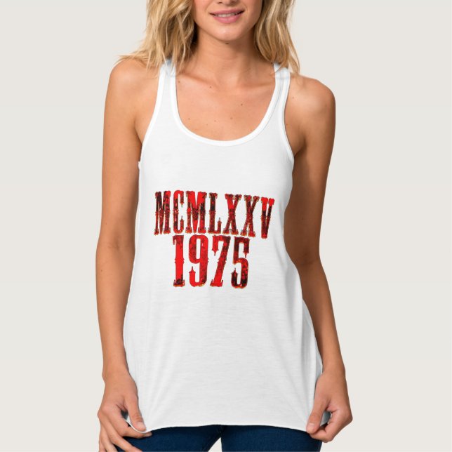 Limited Edition 1975 Birthday 50 year Tank Top (Vorderseite)