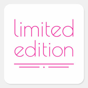 Limited Edition - Eine Art Quadratischer Aufkleber
