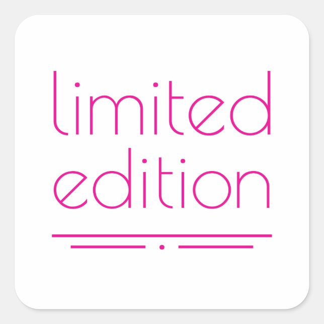 Limited Edition - Eine Art Quadratischer Aufkleber (Vorderseite)