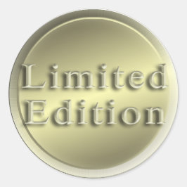 Limited Edition. Gold Runder Aufkleber