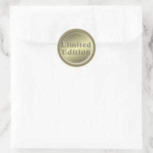 Limited Edition Imitate Gold Runder Aufkleber