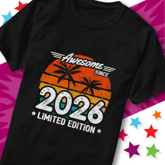 Limited Edition Retro Awesome Geboren 2026 Seit 20 T-Shirt