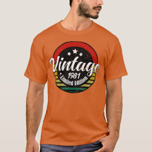 Limited Edition Vintag 1981 Geburtstag 42. Geburts T-Shirt