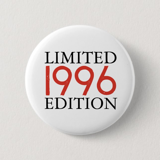 Limitierte Auflage 1996 Personalisierter 30. Gebur Button (Vorderseite)