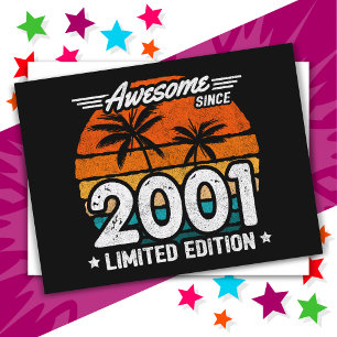 Limitierte Auflage Retro Awesome seit 2001 2001 Postkarte