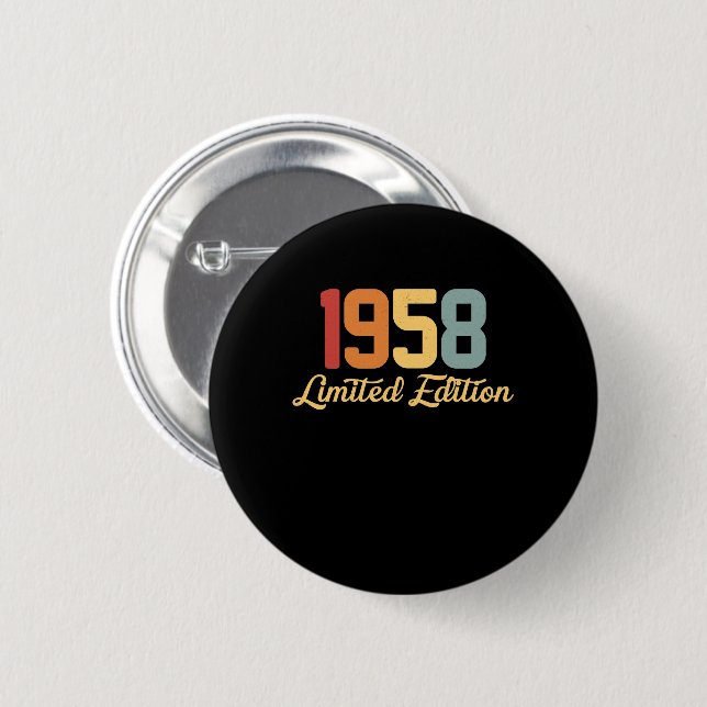 Limitierte Auflage von 1958 Button (Vorne & Hinten)