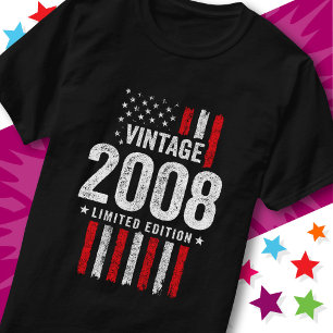 Limitierte Edition Amerikanische Flagge Sterne Vin T-Shirt