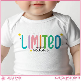 Limitierte Edition Benutzerdefinierter Text Baby Strampler