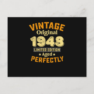 Limitierte Vintage Original 1948 Aged Edition Perf Postkarte