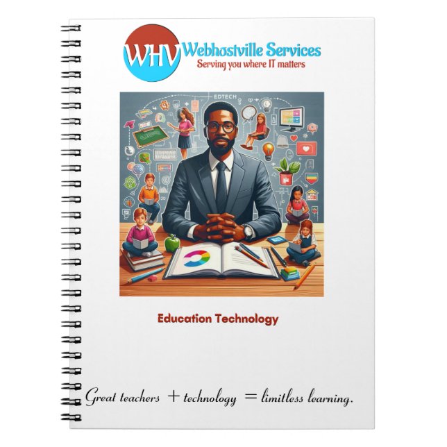 "Limitless Learning: Great Teachers & Tech Noteboo Notizblock (Vorderseite)