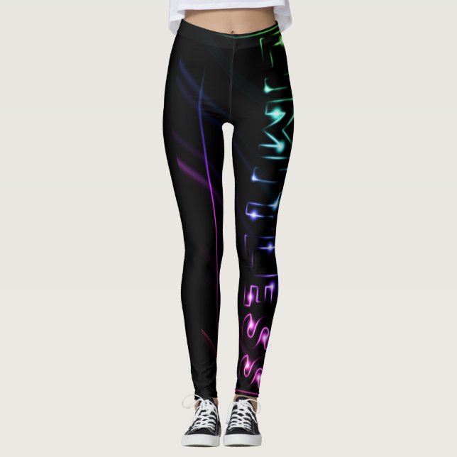 Limitlose, grenzenlose Neonenglühen Leggings (Vorderseite)