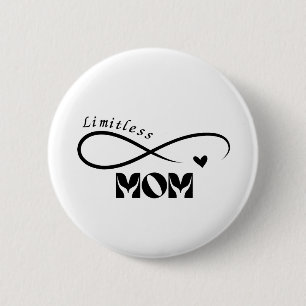 Limitlose Mama Moderner T - Shirt für die Muttersp Button