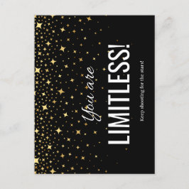 Limitlose Postkarte (schwarz)