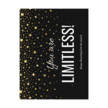 Limitlose Postkarte (schwarz)