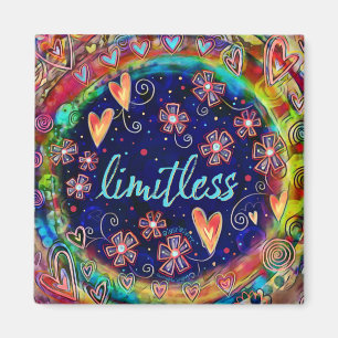 Limitloses Blumenherz Moderne Inspiritivität Magnet