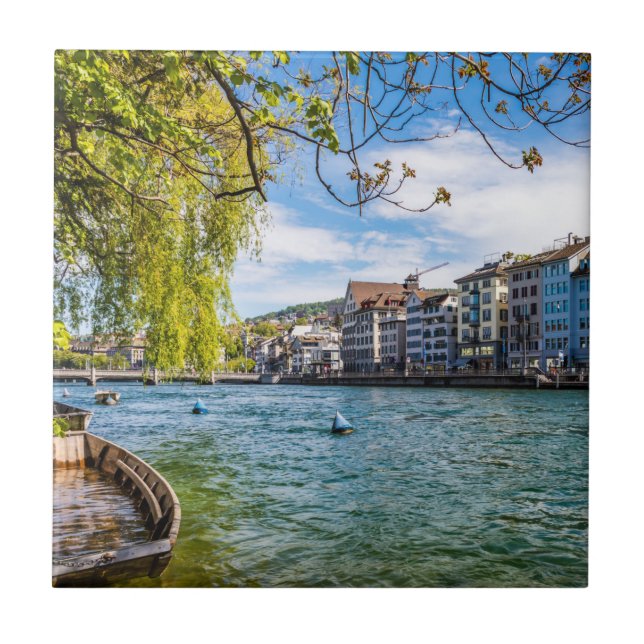 Limmat River, Zürich Fliese (Vorderseite)
