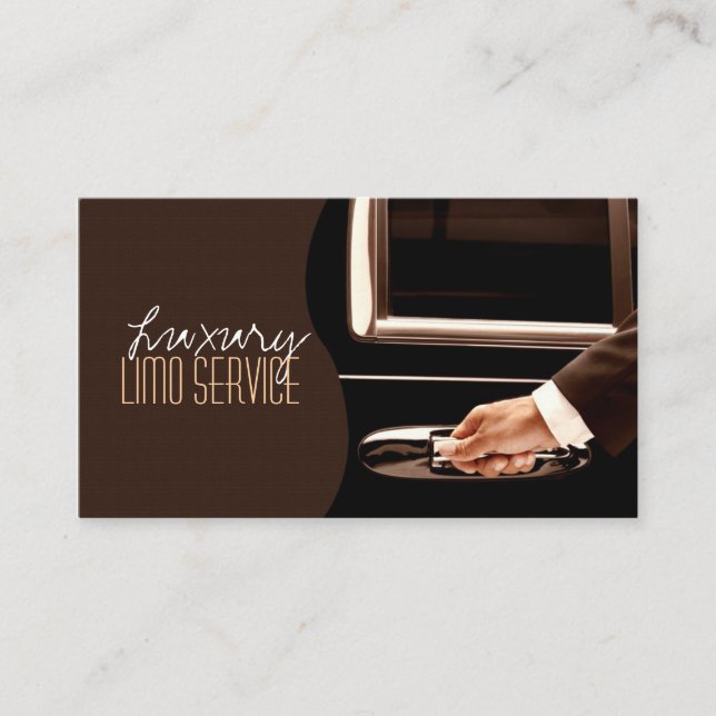 Limo Service Driver, Cab, Taxi Business Card Visitenkarte (Vorderseite)