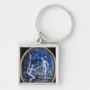 Limoges-Plakette, die Adam und Eve, c.1570 Schlüsselanhänger