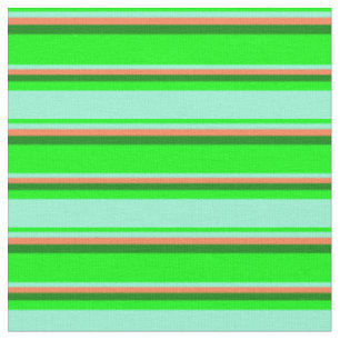 Limon, Aquamarine, Korallen und grüne Farbmuster Stoff