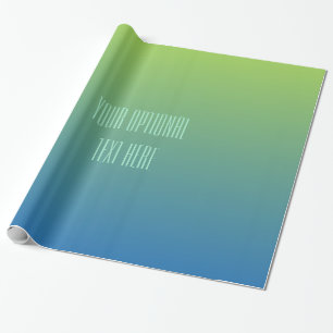 Limon Blue Gradient benutzerdefiniertes Textrahpap Geschenkpapier