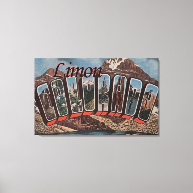 Limon, ColoradoGroße BuchstabenszenenLimon, CO Leinwanddruck (Vorderseite)