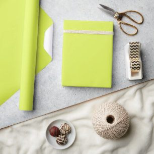 Limon-gelb-grün mit fester Farbtaste Geschenkpapier
