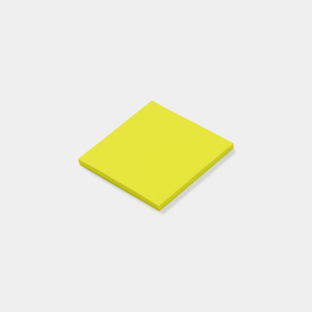 Limon gelbe Farbe | Hex# e2e100 Post-it Klebezettel (angewinkelt)