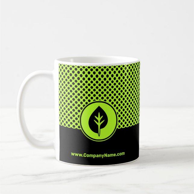 Limon-grüne und schwarze Unternehmerin Kaffeetasse (Links)