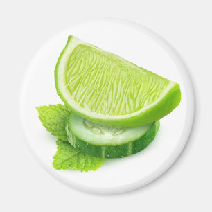 Limon, Gurke und Minze Magnet