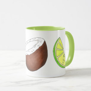 Limon in der tropischen Kokosinsel Fruchtzitrus Tasse