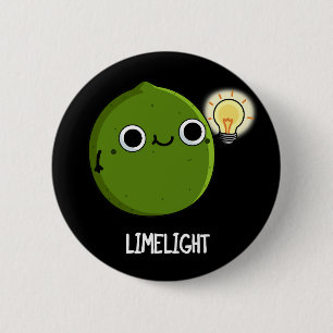 Limon-light Funny Fruit Limon Pun Dark BG Button