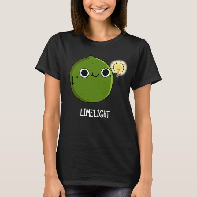 Limon-light Funny Fruit Limon Pun Dark BG T-Shirt (Vorderseite)
