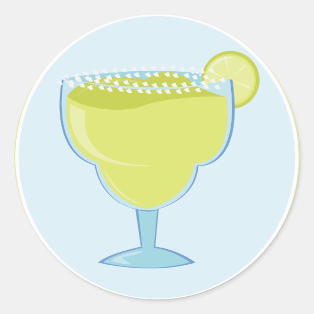 Limon Margarita Runder Aufkleber (Vorderseite)