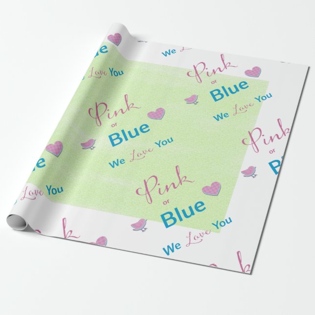 Limon rosa oder blau geschenkpapier (Ungerollt)