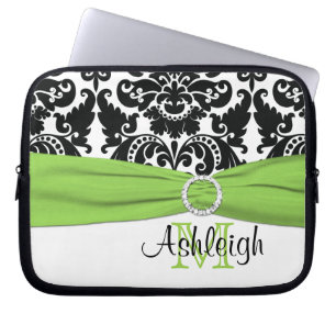 Limon Schwarz-weiß mit dem IMITAT Ribbon Laptop-Si Laptopschutzhülle