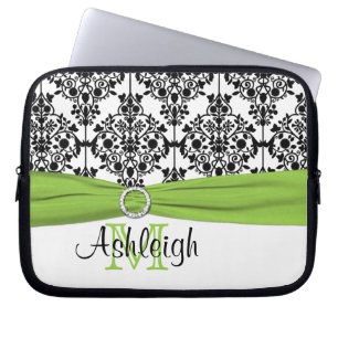 Limon Schwarz-weiß mit dem IMITAT Ribbon Laptop-Si Laptopschutzhülle