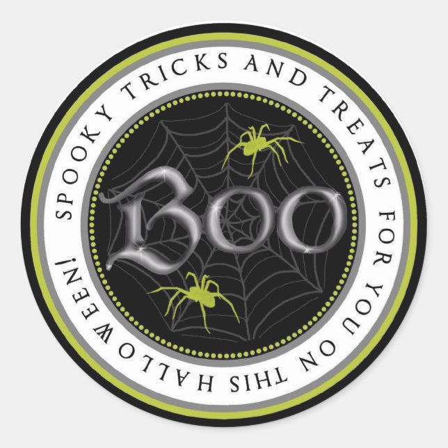 Limon Spider Web Halloween Gefallen Stickers (Vorderseite)
