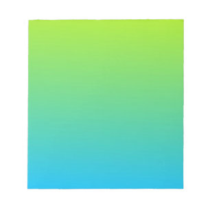 Limon und blau zwei Tone Notizblock