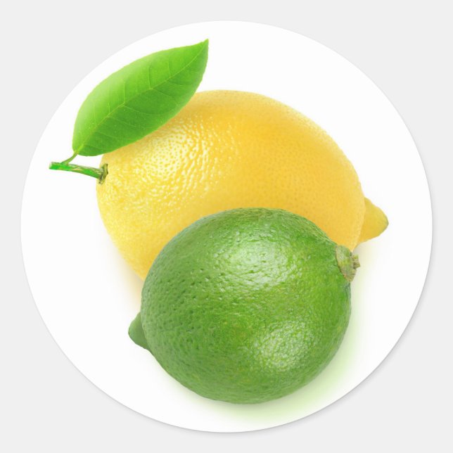 Limon und Zitrone Runder Aufkleber (Vorderseite)