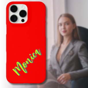 Limon Yellow 3D Azure Name Funny Bright Red iPhone 16 Pro Max Hülle
