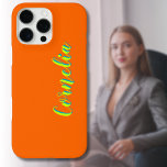 Limon Yellow 3D Spring Green Name | Funny Orange iPhone 16 Pro Max Hülle<br><div class="desc">Modern Neon Sunset Orange iPhone 16 Case ( Limon Gelb und Spring Green Shadow 3D Text Name) Fügen Sie Ihren Vornamen,  Nachnamen,  Anfangsbuchstaben hinzu. Personalisieren Sie Ihre individuelle Verwendung. Klicken Sie auf die Schaltfläche "Anpassen",  um die Hintergrundfarbe,  die Schriftart-Stile und die Schriftart-Farbe zu ändern.</div>