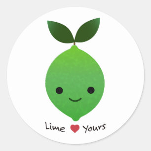 Limon Yours Niedlich Kawaii Limon Runder Aufkleber