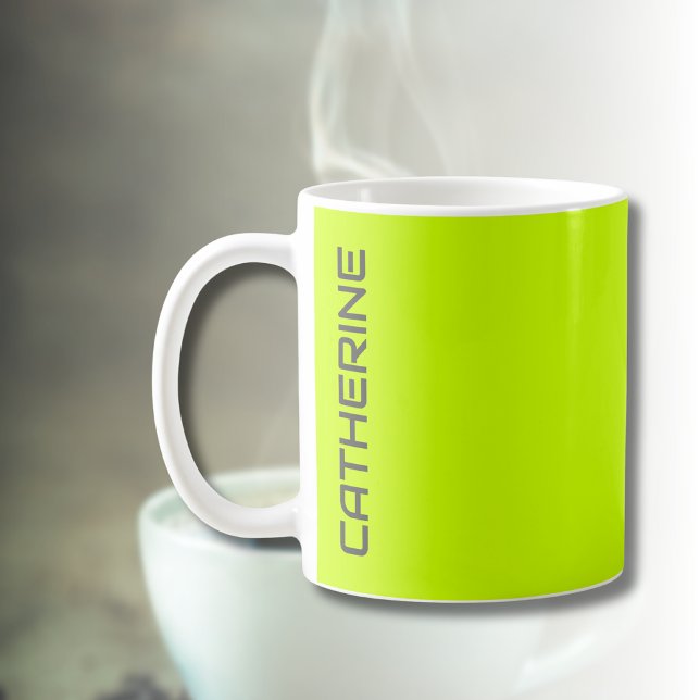Limon Zest Solid Color Personalisiert Kaffeetasse (Von Creator hochgeladen)