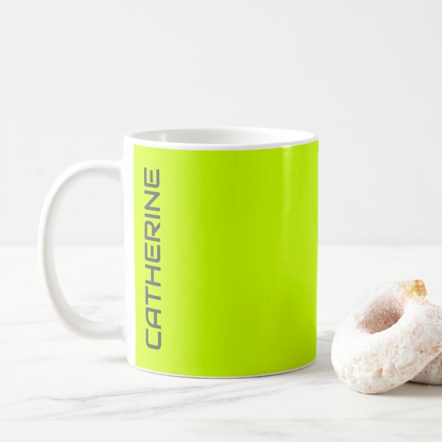 Limon Zest Solid Color Personalisiert Kaffeetasse (Mit Donut)
