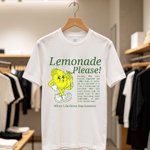 Limonade Bitte Retro-Cartoon-Limon T-Shirt