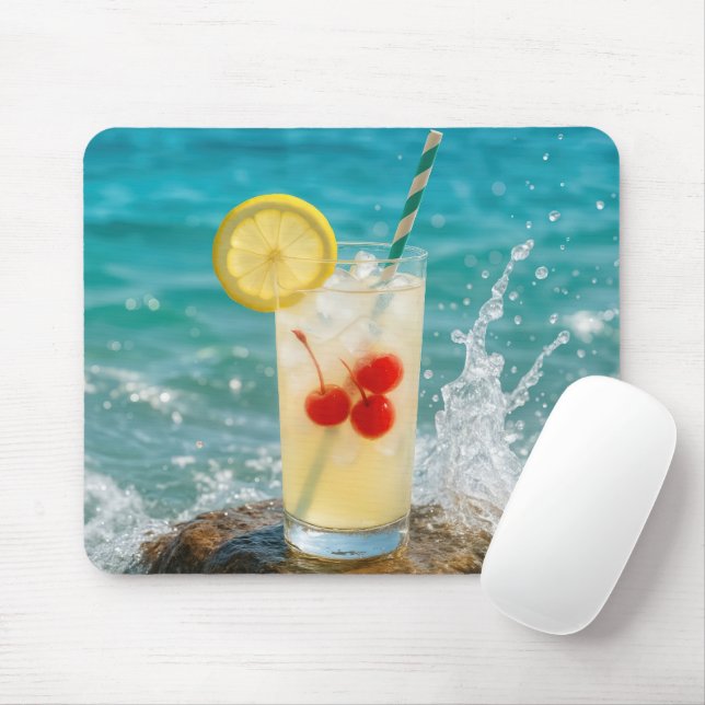 Limonade Drink auf dem Ozean Mousepad (Mit Mouse)