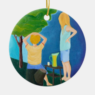 Limonade kämpft Verzierung Keramikornament