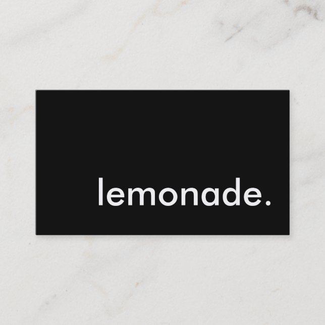 limonade. visitenkarte (Vorderseite)